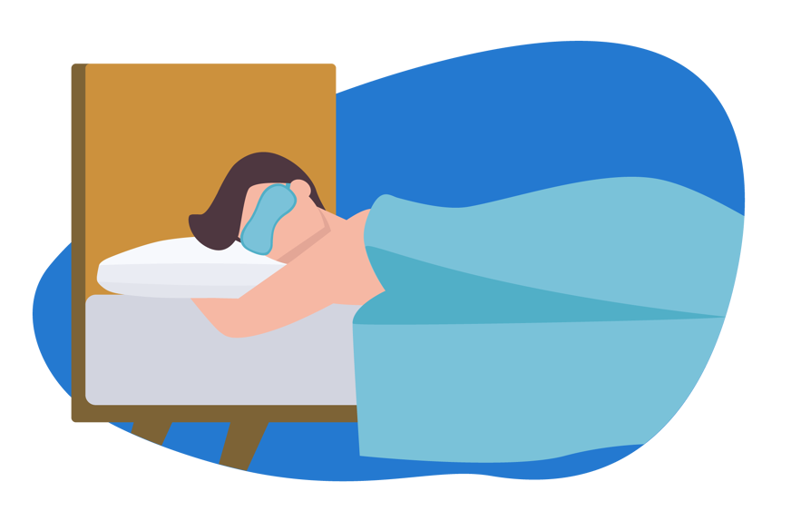 man with sleep mask